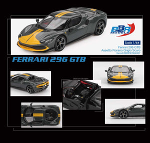 Ferrari 296 GTB Assetto Fiorano (Grigio Scuro) - BBR - 1:64