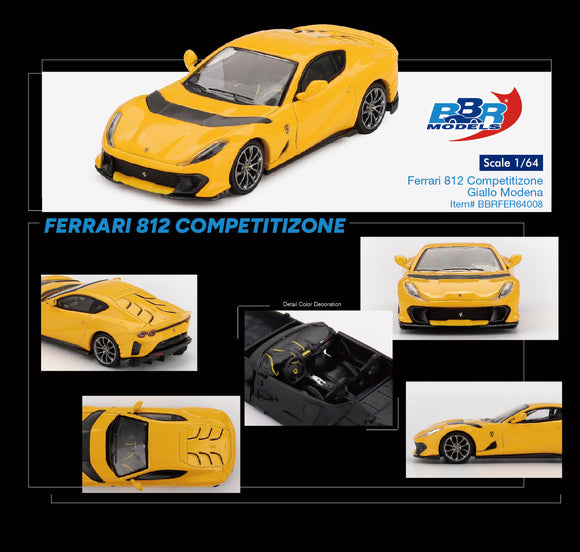 Ferrari 812 Competizione (Giallo Modena) - BBR - 1:64