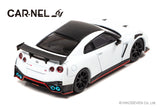 Nissan GT-R Nismo (R35) 2020 (Brilliant White Pearl) - Carnel - 1:64 Modellauto 1/64