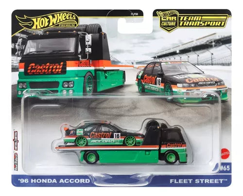 Honda Accord 1996 & Fleet Street truck Team Transport - Hotwheels - 1:64