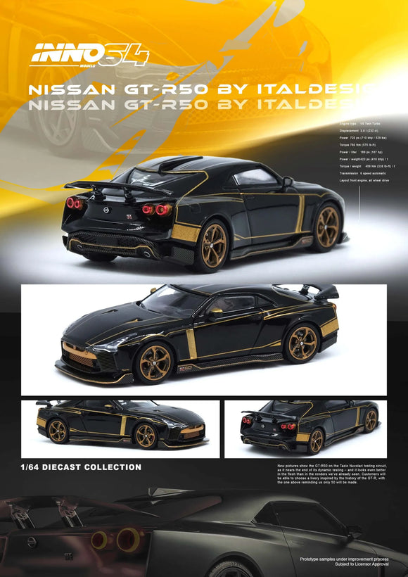 Nissan GT-R50 by Italdesign (Black) - INNO64 - 1:64