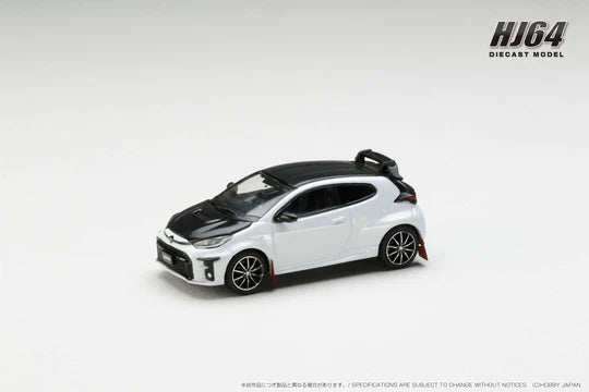 Toyota GRMN Yaris Rally Package with GR Parts (Platinum White Pearl Mica) - HOBBY JAPAN - 1:64