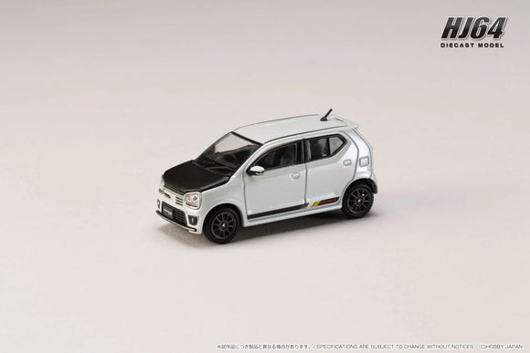 Suzuki Alto Works (HA36S) with Carbon Bonnet Customized Version (Pearl White) - HOBBY JAPAN - 1:64