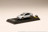 Subaru Impreza WRX (GC8) 1992 Customized Version with Engine Display Model (Light Silver) - HOBBY JAPAN - 1:64