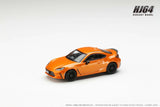 Toyota GR86 RZ 10th Anniversary Limited with Genuine Optional Rear Spoiler (Orange) - HOBBY JAPAN - 1:64 Modellauto 1/64