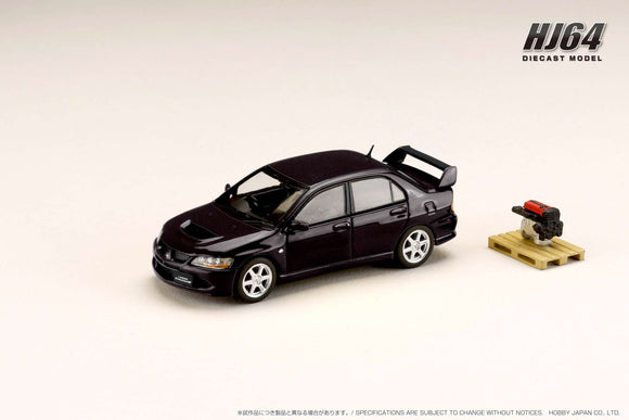Mitsubishi Lancer GSR Evolution VIII with Engine Display Model (Black Mica) - HOBBY JAPAN - 1:64