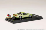 Honda NSX Coupe with Engine Display Model (Lime Green Metallic) - HOBBY JAPAN - 1:64