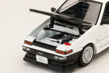 Toyota Sprinter Trueno Keiichi Tsuchiya Street Tune 1998 (White/Black) - HOBBY JAPAN - 1:64 Modellauto 1/64