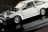 Toyota Sprinter Trueno Keiichi Tsuchiya Street Tune 1998 (White/Black) - HOBBY JAPAN - 1:64 Modellauto 1/64