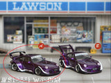RWB 993 Army Girl Low Tail (Purple) - Street Warrior - 1:64 Modellauto 1/64