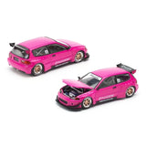 Honda Civic EG6 Pandem (Pink) - Pop Race - 1:64 Modellauto 1/64
