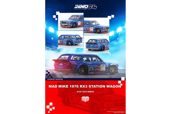 Mad Mike 1976 Mazda RX-3 Station Wagon D1GP 2024 Series - INNO64 - 1:64