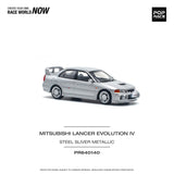 Mitsubishi Lancer Evolution IV (Steel Silver Metallic) - Pop Race - 1:64