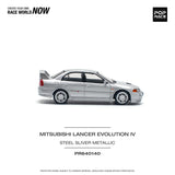 Mitsubishi Lancer Evolution IV (Steel Silver Metallic) - Pop Race - 1:64