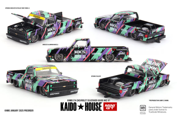 Chevrolet Silverado Kaido HKS V1 - MINI GT - 1:64