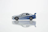 [Preorder] Nissan Skyline GT-R (R34) Fast & Furious with Led System - Kyosho - 1:64 Modellauto 1/64