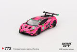 Lamborghini Huracán GT3 EVO2 #83 Iron Dames 2023 IMSA Daytona 24 Hrs - MINI GT - 1:64 Modellauto 1/64