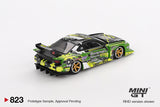 Nissan Silvia (S15) LB-Super Silhouette #555 V2 2024 Formula Drift Japan (RHD) - MINI GT - 1:64 Modellauto 1/64