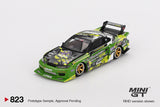 Nissan Silvia (S15) LB-Super Silhouette #555 V2 2024 Formula Drift Japan (RHD) - MINI GT - 1:64 Modellauto 1/64