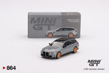 BMW M3 Competition Touring (LHD) (Brooklyn Grey) - MINI GT - 1:64