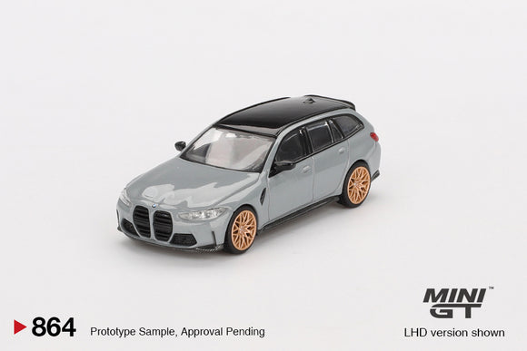 BMW M3 Competition Touring (LHD) (Brooklyn Grey) - MINI GT - 1:64