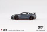 Nissan GT-R Nismo (R35) 2024 (LHD) (Stealth Gray) - MINI GT - 1:64