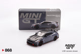 Nissan GT-R Nismo (R35) 2024 (RHD) (Stealth Gray) - MINI GT - 1:64