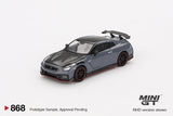 Nissan GT-R Nismo (R35) 2024 (RHD) (Stealth Gray) - MINI GT - 1:64