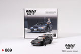 Nissan Skyline GT-R (R32) (Gunmetal) with Matsuda Figure - MINI GT - 1:64
