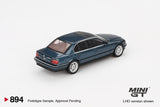 BMW 750iL (LHD) (Sorrento Blue Metallic) - MINI GT - 1:64 - Modelcars Passion