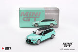 BMW M3 M Performance Touring (LHD) (Mint Green) - MINI GT - 1:64