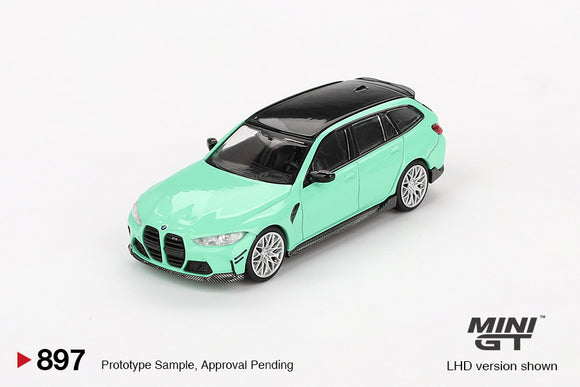 BMW M3 M Performance Touring (LHD) (Mint Green) - MINI GT - 1:64