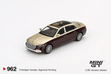 Mercedes-Maybach S 680 (LHD) (Gold/Dark Red Metallic) - MINI GT - 1:64