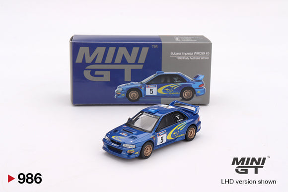 Subaru Impreza WRC99 #5 1999 Rally Australia Winner - MINI GT - 1:64