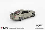 Nissan Skyline GT-R (R34) V-Spec II Nür (RHD) (Millenium Jade) - MINI GT - 1:64
