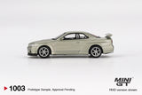 Nissan Skyline GT-R (R34) V-Spec II Nür (RHD) (Millenium Jade) - MINI GT - 1:64