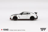 Nissan GT-R Nismo (R35) 2024 (LHD) (Brilliant White Pearl) - MINI GT - 1:64