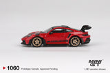 Porsche 911 (992) GT3 RS Weissach Package (LHD) (Guards Red) - MINI GT - 1:64 Modellauto 1/64