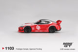 LB WORKS Toyota GR Supra (LHD) (Red/White) - MINI GT - 1:64 - Modelcars Passion