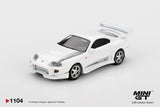 Toyota Supra VeilSide Combat V-I (LHD) (White) - MINI GT - 1:64 Modellauto 1/64