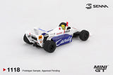 Toleman TG184 #19 Ayrton Senna 1984 Monaco Grand Prix 2nd Place - MINI GT - 1:64 Modellauto 1/64