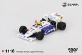 Toleman TG184 #19 Ayrton Senna 1984 Monaco Grand Prix 2nd Place - MINI GT - 1:64 Modellauto 1/64