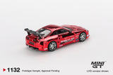 Toyota Supra (A80) Top Secret GT-300 (RHD) (Top Secret Red Chrome) - MINI GT - 1:64 Modellauto 1/64