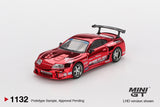 Toyota Supra (A80) Top Secret GT-300 (RHD) (Top Secret Red Chrome) - MINI GT - 1:64 Modellauto 1/64