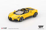 Bugatti W16 Mistral (LHD) (Yellow) - MINI GT - 1:64 Modellauto 1/64