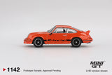 Porsche 911 Carrera RS 2.7 (LHD) (Tangerine with Black Livery) - MINI GT - 1:64 Modellauto 1/64