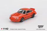 Porsche 911 Carrera RS 2.7 (LHD) (Tangerine with Black Livery) - MINI GT - 1:64 Modellauto 1/64