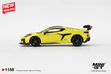 Chevrolet Corvette ZR1 (LHD) (Accelerate Yellow) - MINI GT - 1:64 Modellauto 1/64