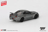 Nissan Skyline GT-R (NISMO BNR34 CRS Version) (RHD) (Dark Metal Gray) - MINI GT - 1:64 Modellauto 1/64