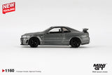 Nissan Skyline GT-R (NISMO BNR34 CRS Version) (RHD) (Dark Metal Gray) - MINI GT - 1:64 Modellauto 1/64